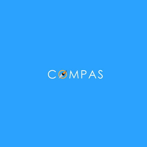 Crystal blue logo with the title 'Simple logo for Compas'