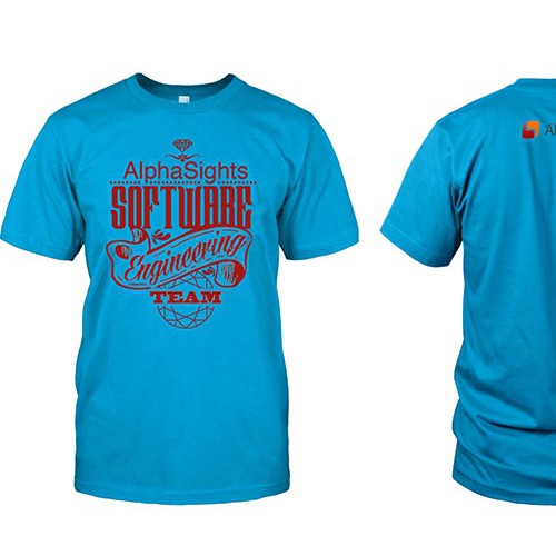 Calligraphy t-shirt with the title 'software engineer'