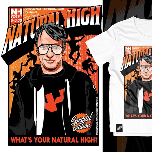 Cool t-shirt with the title 'Natural High '