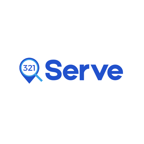 Winner logo with the title '321 Serve - Winner Logo Design on 99 Designs'