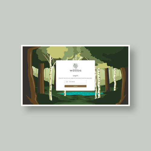 Woods design with the title 'Illustration Background for WOODS'