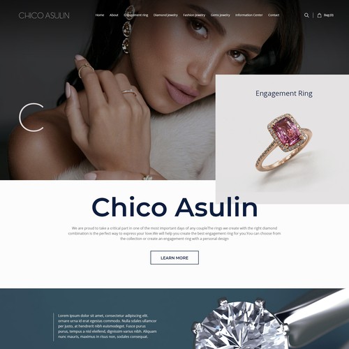 Homepage website with the title 'Chico Asulin'
