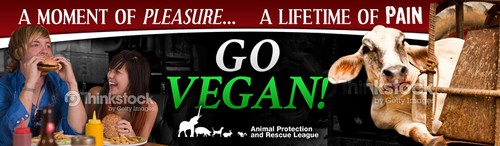 Campaign design with the title 'Go Vegan Billboard'