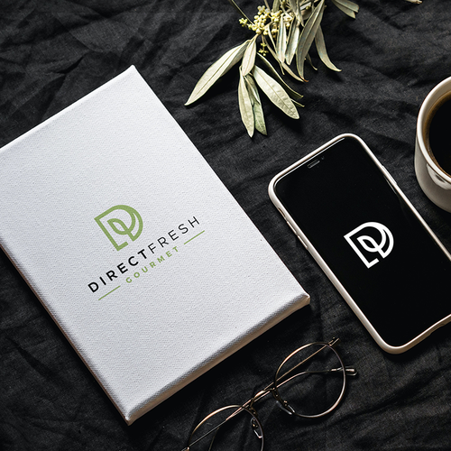 Olive logo with the title 'Logo design for DirectFresh Gourmet'