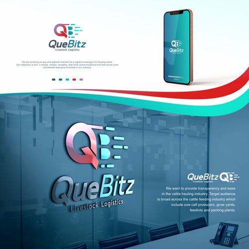 Element design with the title 'QueBitz'