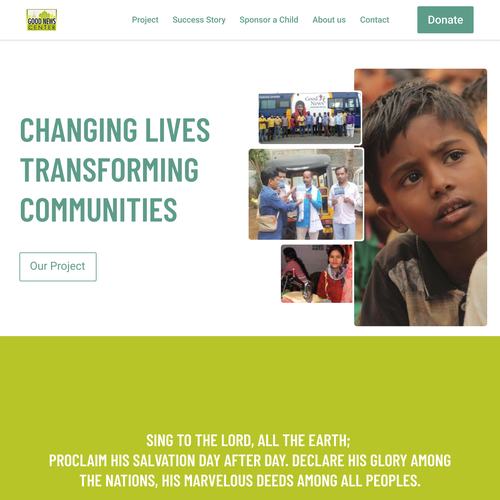 Community website with the title 'Community NGO Web Page'