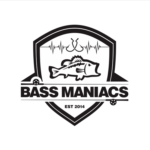 Sticker and decal logo with the title 'Bass Maniacs Logo'
