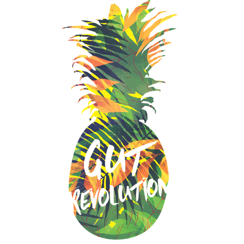 Pineapple logo with the title 'Logo for gut-friendly products'