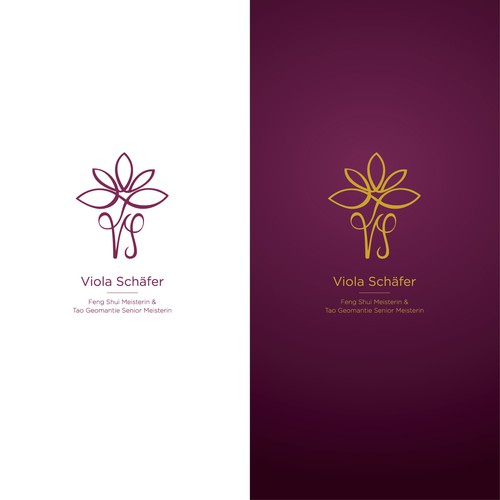 Lotus design with the title 'Logo concept for Feng Shui Consaltant'