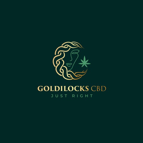 Marijuana logo with the title 'Goldilocks CBD'