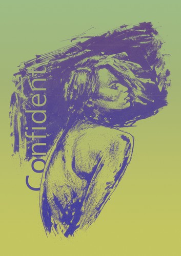 Ink illustration with the title 'Naked #03'