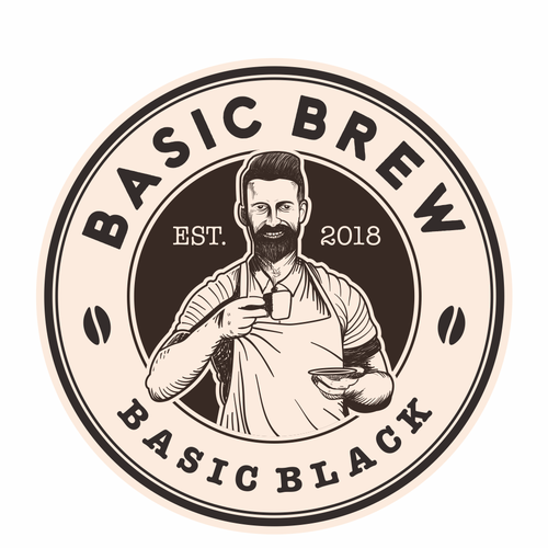 Brewery brand with the title 'Classic logo concept for Basic Brew'