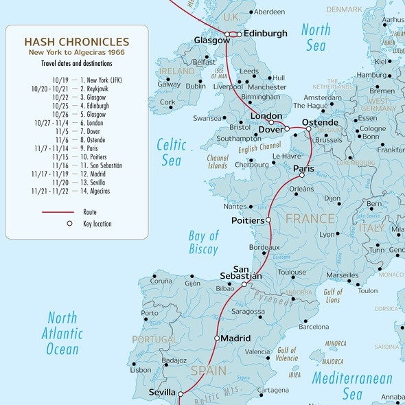 Artwork with the title 'Map for history book'