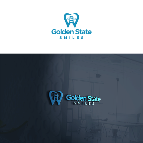 Dental logo with the title 'Logo for Golden State smiles'