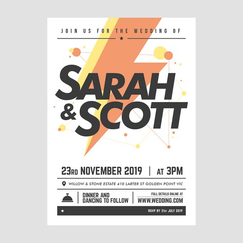 Celebration design with the title 'Wedding invitation'