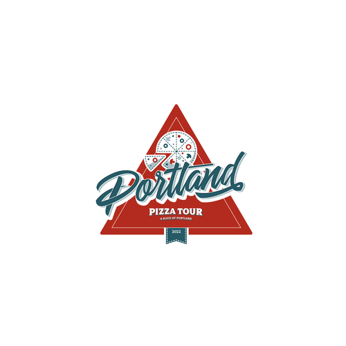 Pizza logo with the title 'Portland Pizza Tour'