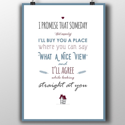 Place design with the title 'Font poster'