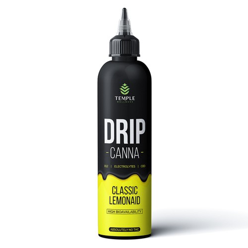 Lemonade label with the title 'Label Design for Drip Canna'