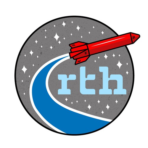 NASA design with the title 'ROCKET STICKER'