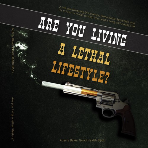 Smoke design with the title 'Lethal Lifestyle book cover'