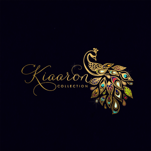 Metallic design with the title 'Logo Design for Kiaaron Collection'
