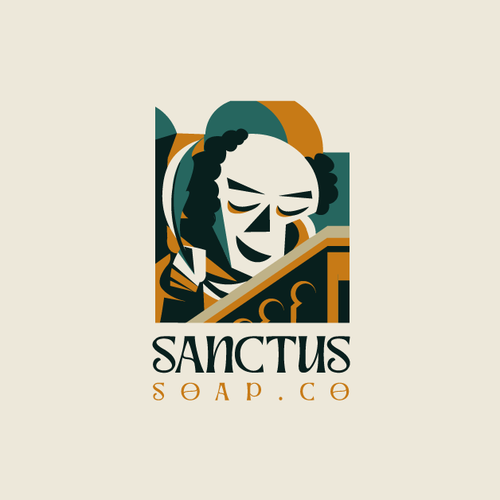 Soap logo with the title 'Sanctus Soap Co.'