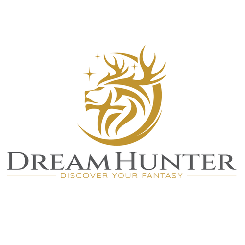 Deer head logo with the title 'Dreamhunter Logo'