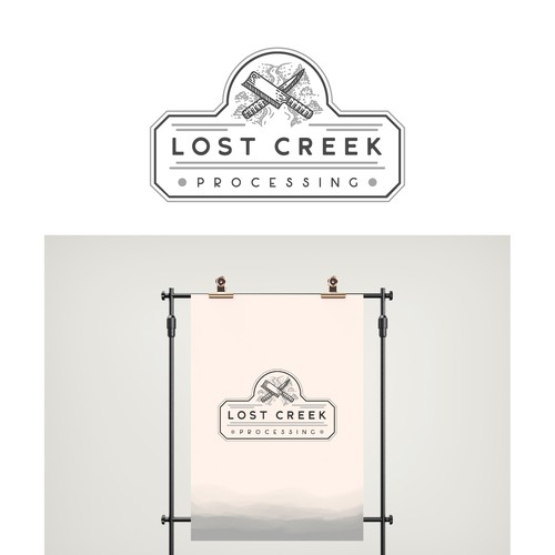 Butchery logo with the title 'Logo concept for Lost Creek Processing'