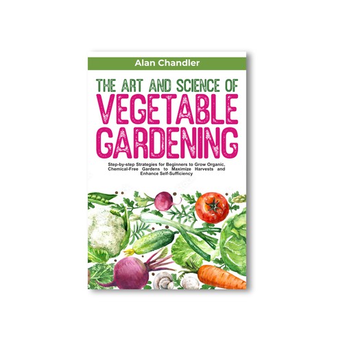 Watercolor book cover with the title 'Watercolor book cover design'