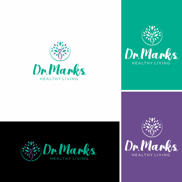 Healthcare logo with the title 'Logo design for Dr. Marks Healthy Living'