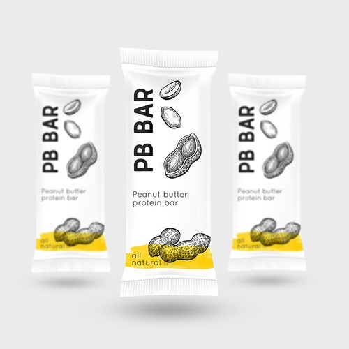 Peanut design with the title 'Concept for protein bar'