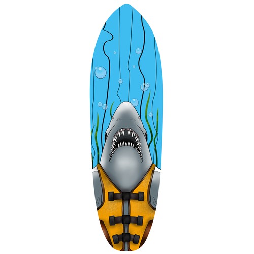 Surfboard design with the title 'Wakeboard Contest Entry'