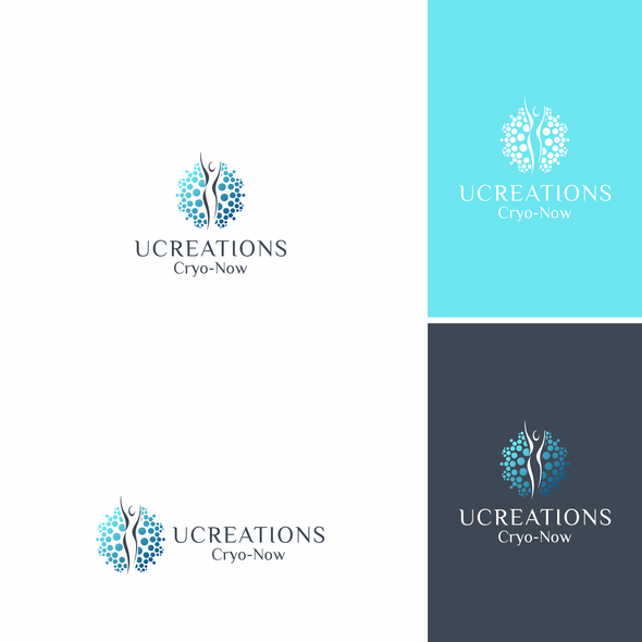 Cryotherapy logo with the title 'Logo design for UCreations Cryo-Now'