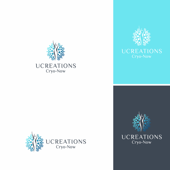 身体雕刻标志的标题的logo设计UCreations Cryo-Now”