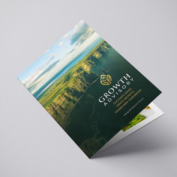 Boutique design with the title 'High-end consulting brochure'