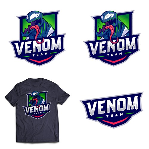Comics design with the title 'VENOM'