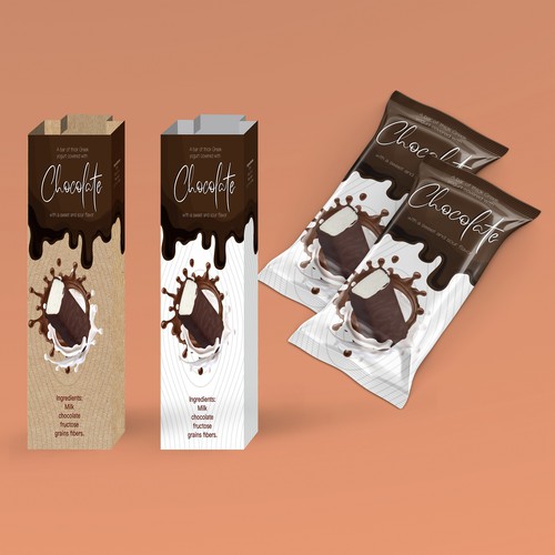 Milk packaging with the title 'Packaging for Milky'