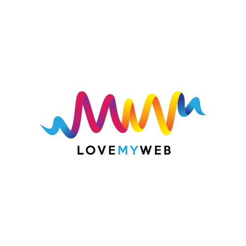 Rainbow logo with the title 'lovemyweb'