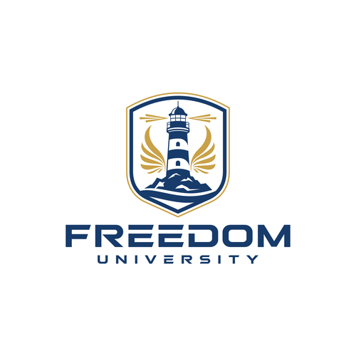 Lighthouse logo with the title 'FREEDOM UNIVERSITY'
