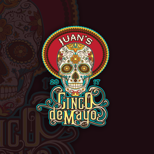 Colorful t-shirt with the title 'Cinco de Mayo T-shirt design'