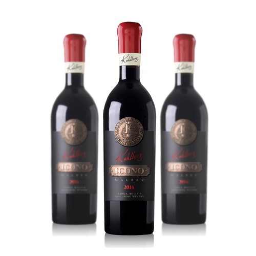 Retro label with the title 'ICONO by Kohlberg'