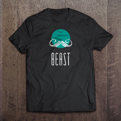 Black t-shirt with the title 'Beauty and the Beast T Shirt Design'