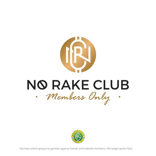 Club logo with the title 'logo for no rake club'