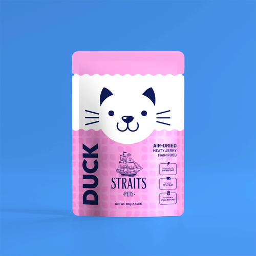 Cat packaging with the title 'Stand-up Pouch Design'