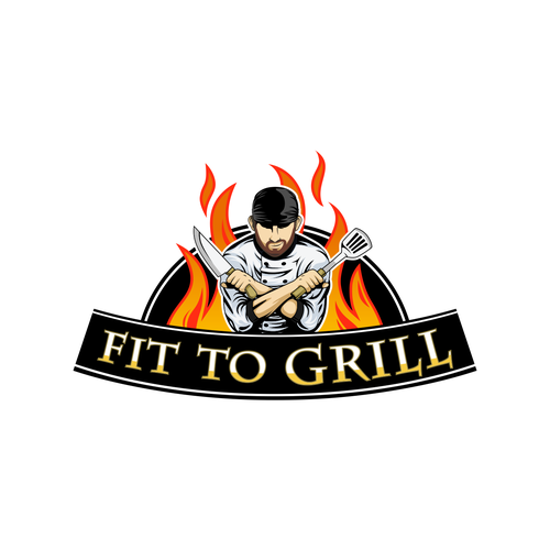 Grill design with the title 'Fit To Grill Food Truck'