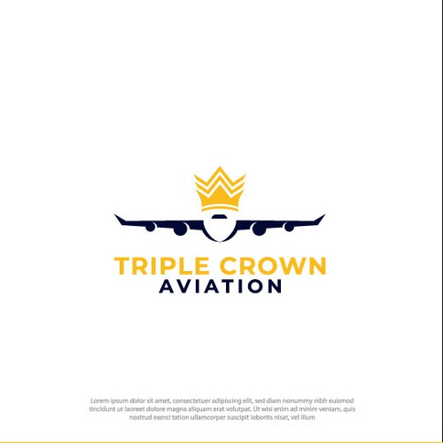 Fly brand with the title 'Crown + Aviation Logo Concept'