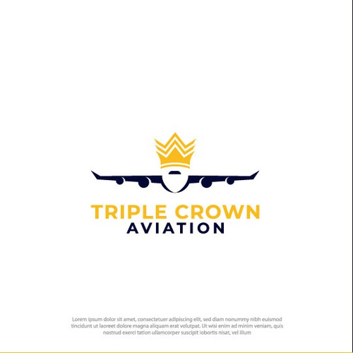 Crown brand with the title 'Crown + Aviation Logo Concept'