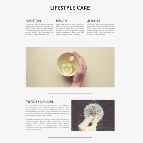 Health website with the title 'Get certified for 99designs’ upcoming Logo & Website category!'