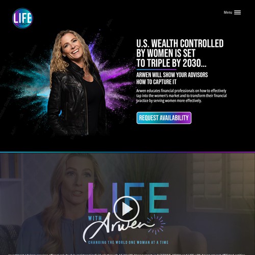 Speaker design with the title 'Life with Arwen'