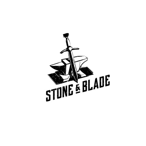 Blade logo with the title 'Stone&Blade Logo design'